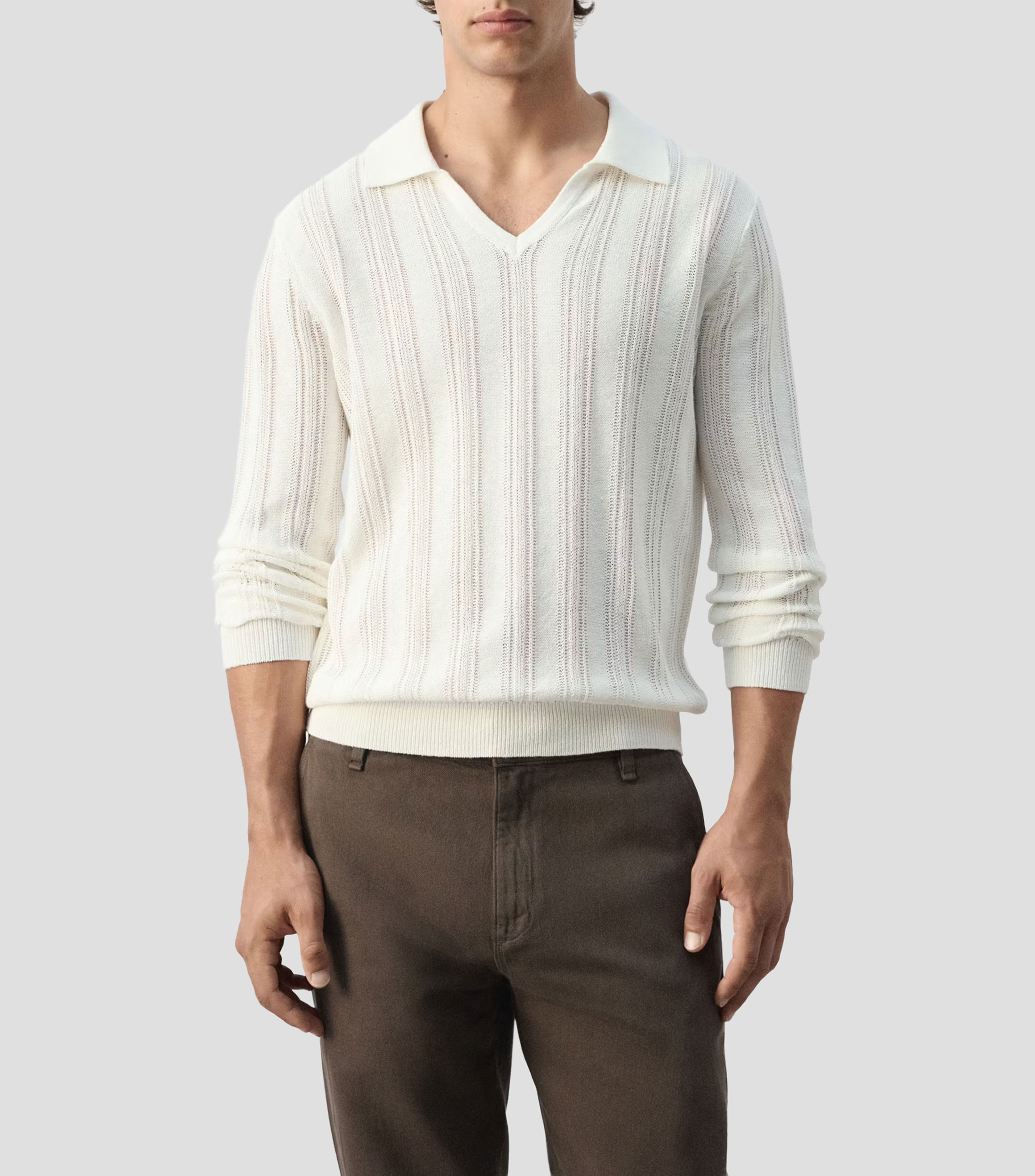Suéter cuello polo Hombre